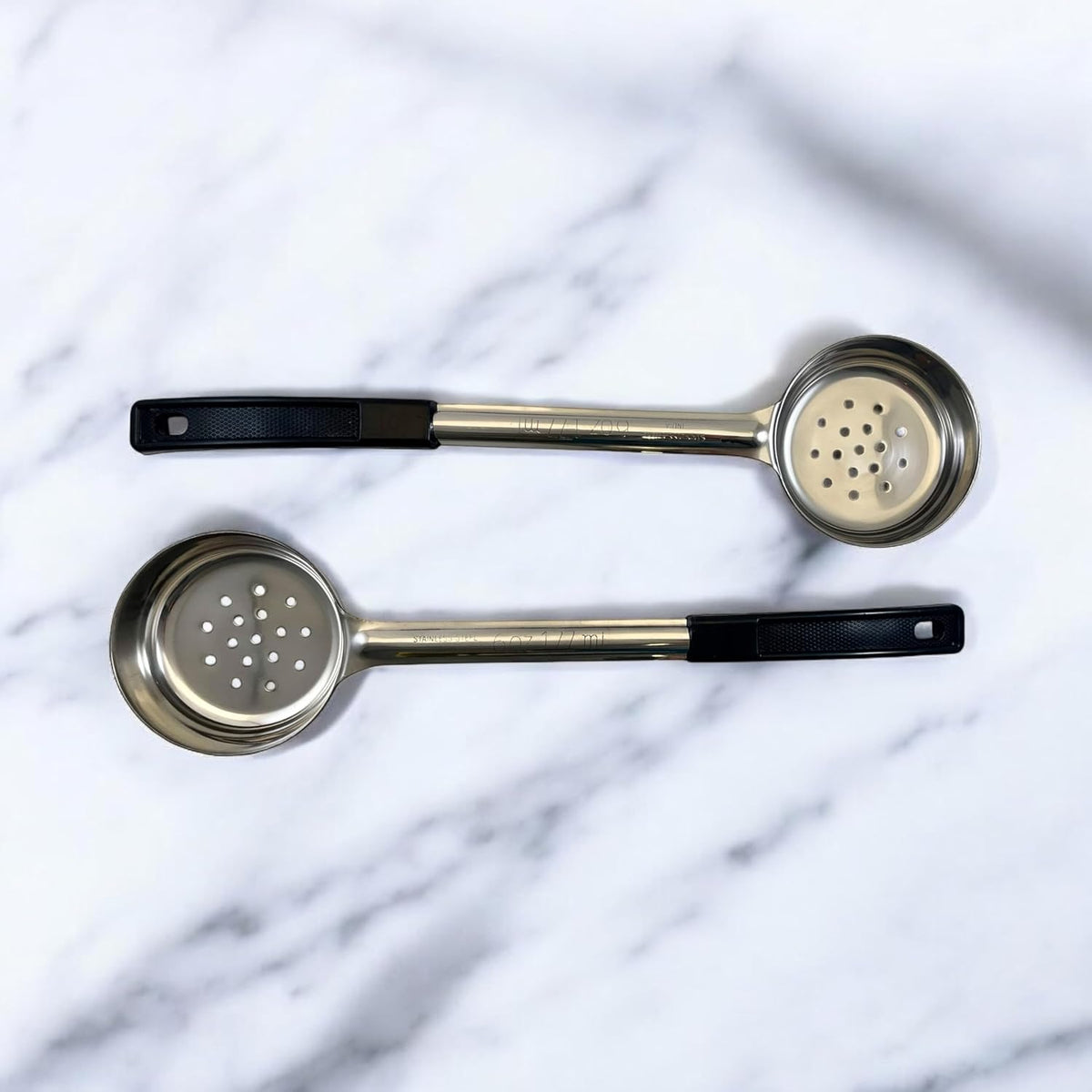 4 oz Slotted Stainless Steel Portion Control Ladle Spoodle - [Pack of 2]