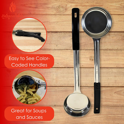 4 oz Slotted Stainless Steel Portion Control Ladle Spoodle - [Pack of 2]