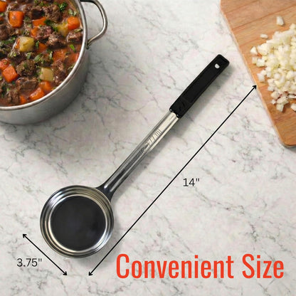 4 oz Slotted Stainless Steel Portion Control Ladle Spoodle - [Pack of 2]
