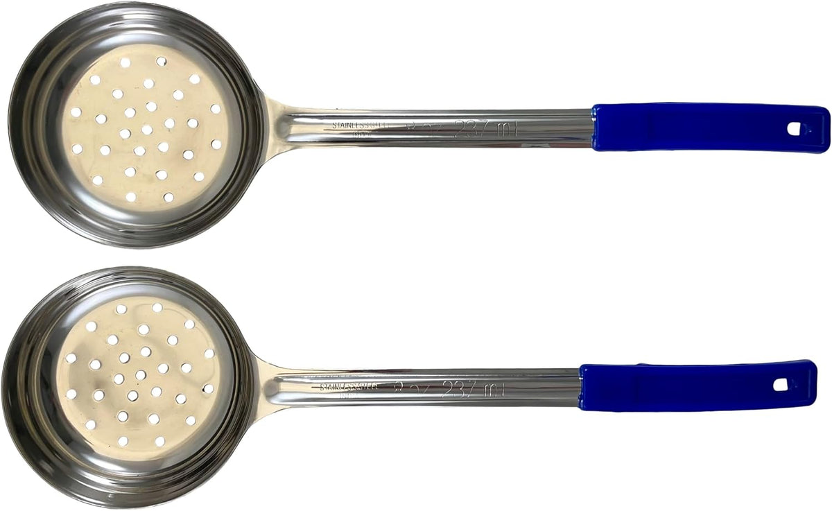 4 oz Slotted Stainless Steel Portion Control Ladle Spoodle - [Pack of 2]