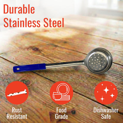 4 oz Slotted Stainless Steel Portion Control Ladle Spoodle - [Pack of 2]