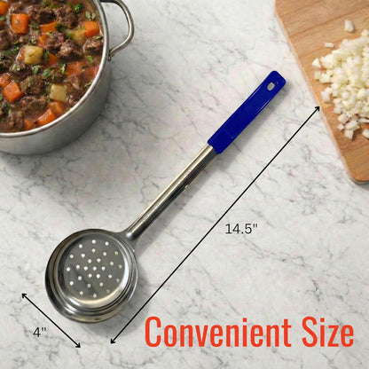 4 oz Slotted Stainless Steel Portion Control Ladle Spoodle - [Pack of 2]