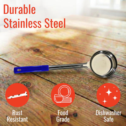 4 oz Slotted Stainless Steel Portion Control Ladle Spoodle - [Pack of 2]