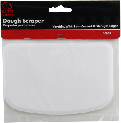 Classic Plastic Dough Scraper, 6 Inch, White, One Size