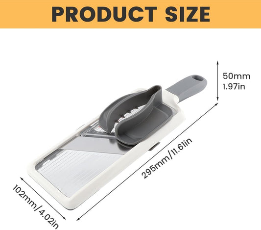 Handheld Mandoline Slicer with Adjustable Blade,3-Thickness (1mm-3mm) Slicer Vegetable Cutter with Safety Hand Guard Potato Onion Tomato & Cucumber Slicer for Salad, Easy to Clean