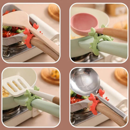 4 Pcs Crab Spatula Holder, Crab Spoon Holder for Pot, Crab Utensil Rest, Creative Crab Shaped Spatula Rack, Silicone Multifunctional Cute Crab Spatula Holder Anti-overflow Clip (Mixed Colors)