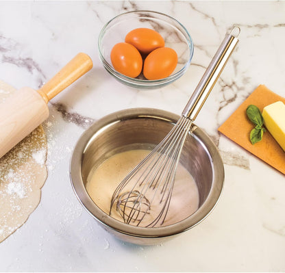 Double Balloon with Aerator Ball Wire Whisk, Stainless Steel, 12-Inch