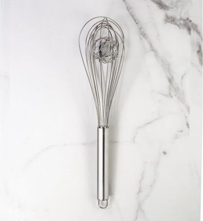 Double Balloon with Aerator Ball Wire Whisk, Stainless Steel, 12-Inch