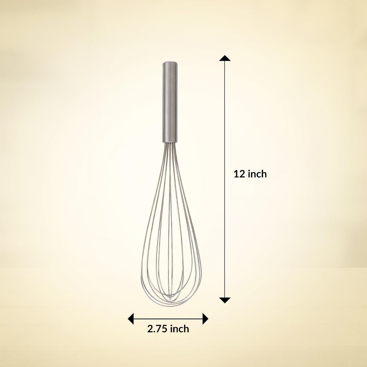Double Balloon with Aerator Ball Wire Whisk, Stainless Steel, 12-Inch