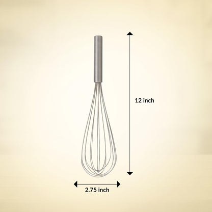 Double Balloon with Aerator Ball Wire Whisk, Stainless Steel, 12-Inch