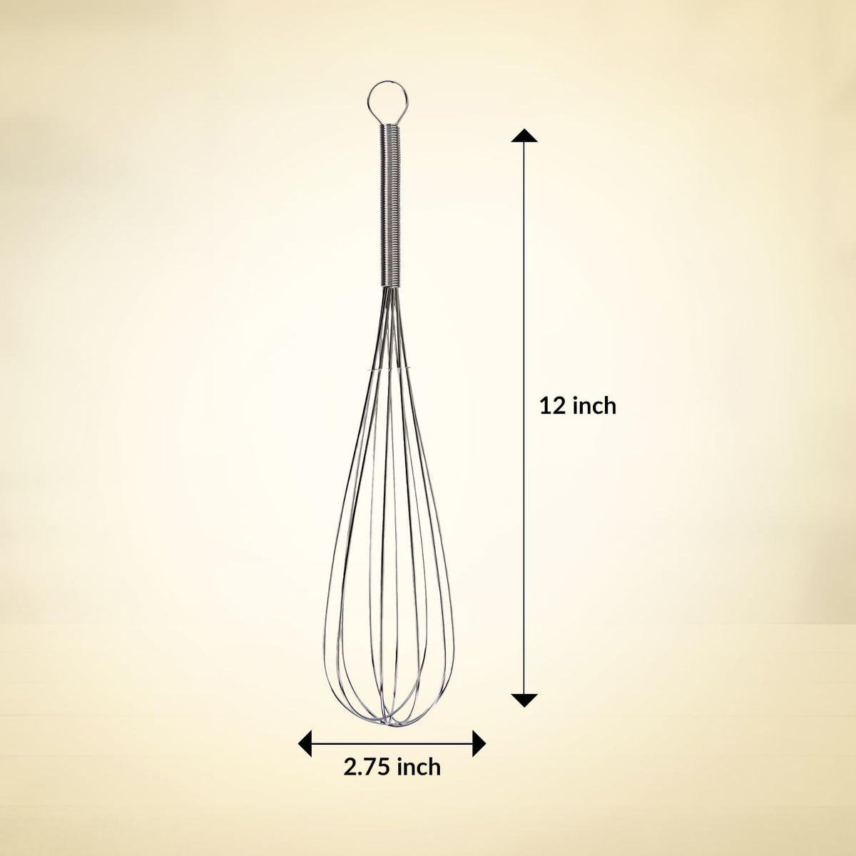 Double Balloon with Aerator Ball Wire Whisk, Stainless Steel, 12-Inch