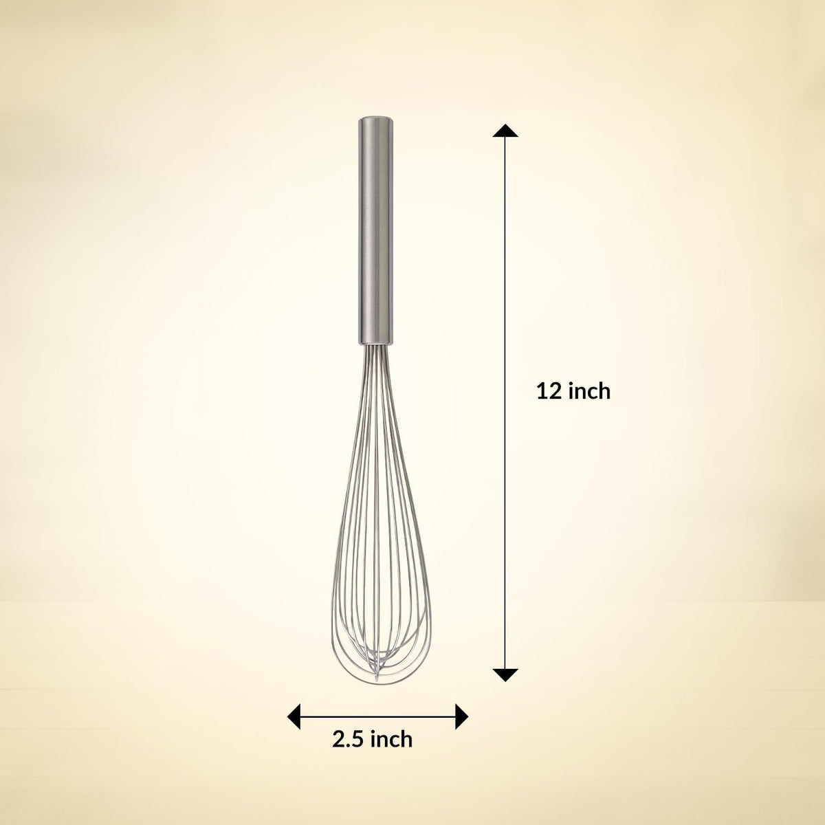 Double Balloon with Aerator Ball Wire Whisk, Stainless Steel, 12-Inch