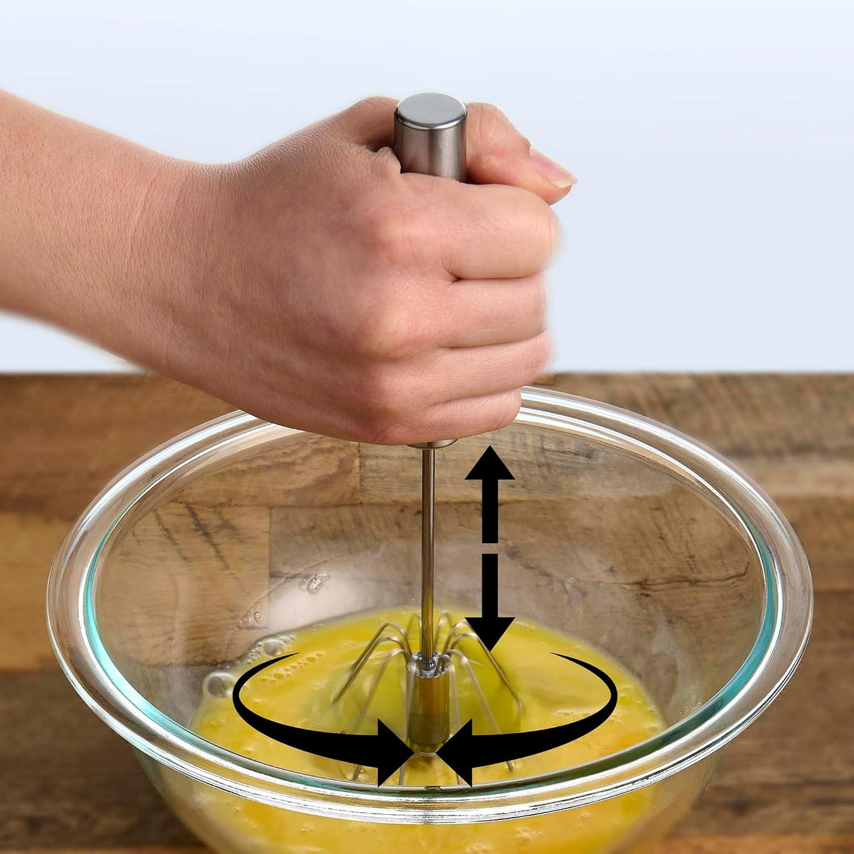 Double Balloon with Aerator Ball Wire Whisk, Stainless Steel, 12-Inch