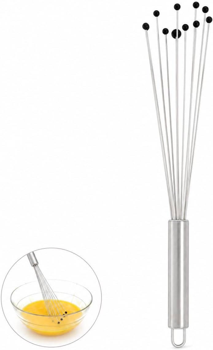 Double Balloon with Aerator Ball Wire Whisk, Stainless Steel, 12-Inch