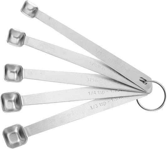 Stainless Steel Measuring Spoon Set 5pcs Mini Seasoning Spoons Kitchen Baking Tools for Accurate Spice Measuring