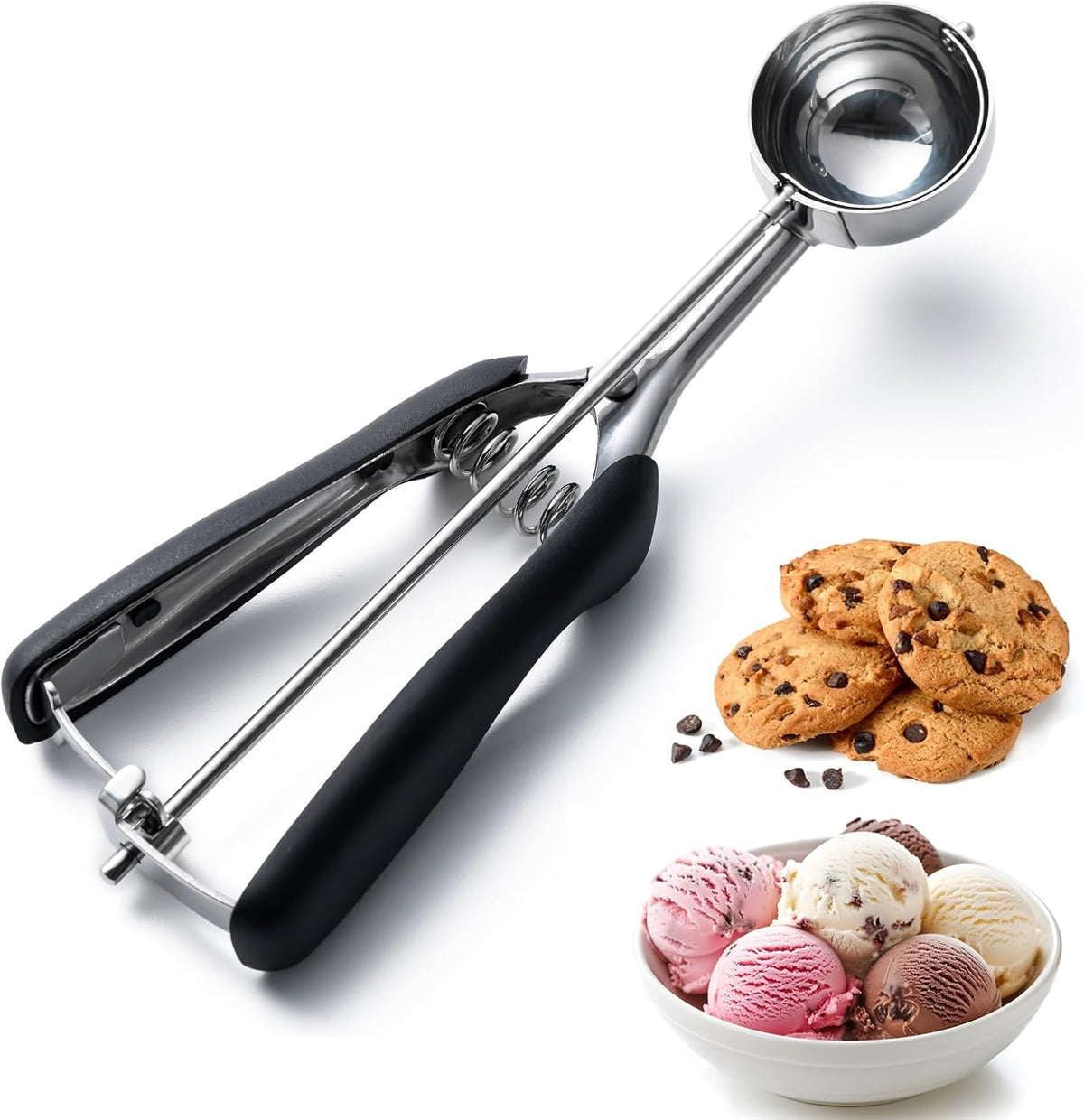 Ice Cream Scoop,18/8Stainless Steel Cookie Scoop,2Tbsp/30ml/1oz Cream Scoop