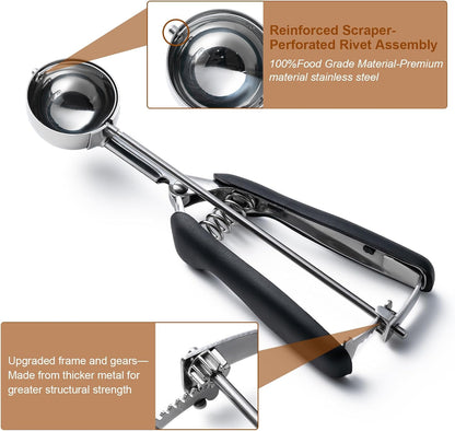 Ice Cream Scoop,18/8Stainless Steel Cookie Scoop,2Tbsp/30ml/1oz Cream Scoop