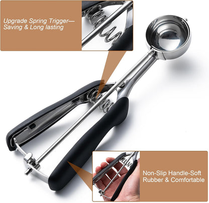 Ice Cream Scoop,18/8Stainless Steel Cookie Scoop,2Tbsp/30ml/1oz Cream Scoop