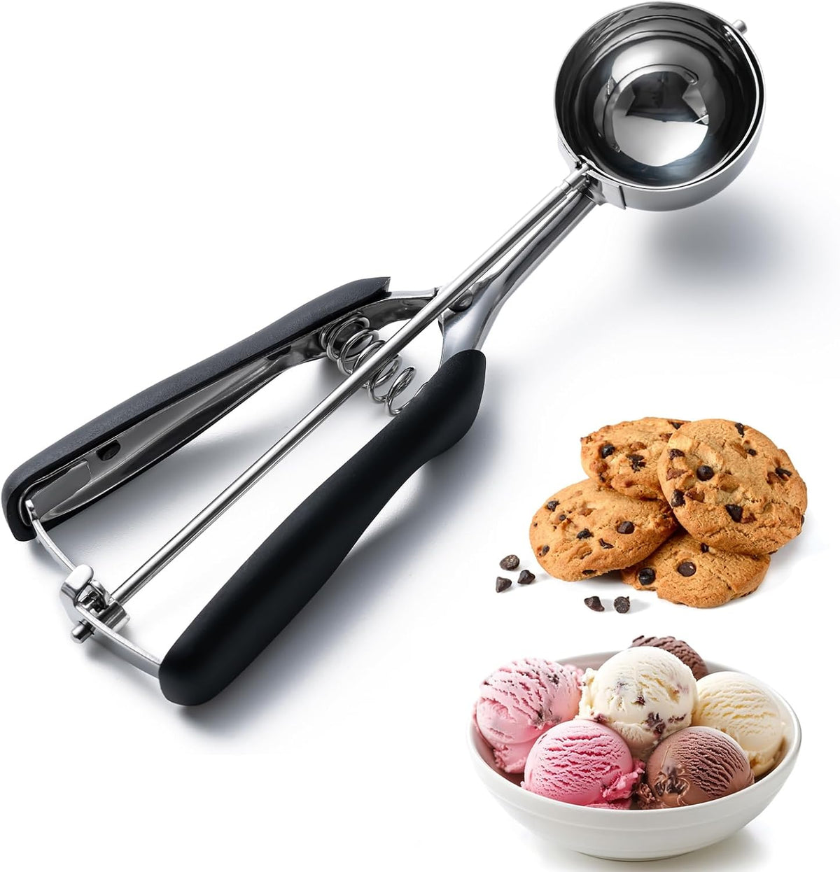Ice Cream Scoop,18/8Stainless Steel Cookie Scoop,2Tbsp/30ml/1oz Cream Scoop