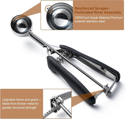 Ice Cream Scoop,18/8Stainless Steel Cookie Scoop,2Tbsp/30ml/1oz Cream Scoop