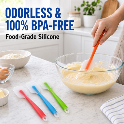 Silicone Spatula Set of 4, Heat Resistant, Food Grade