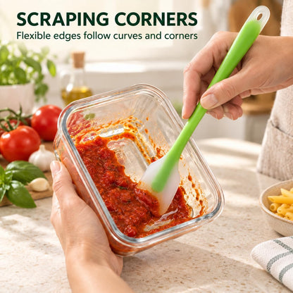 Silicone Spatula Set of 4, Heat Resistant, Food Grade