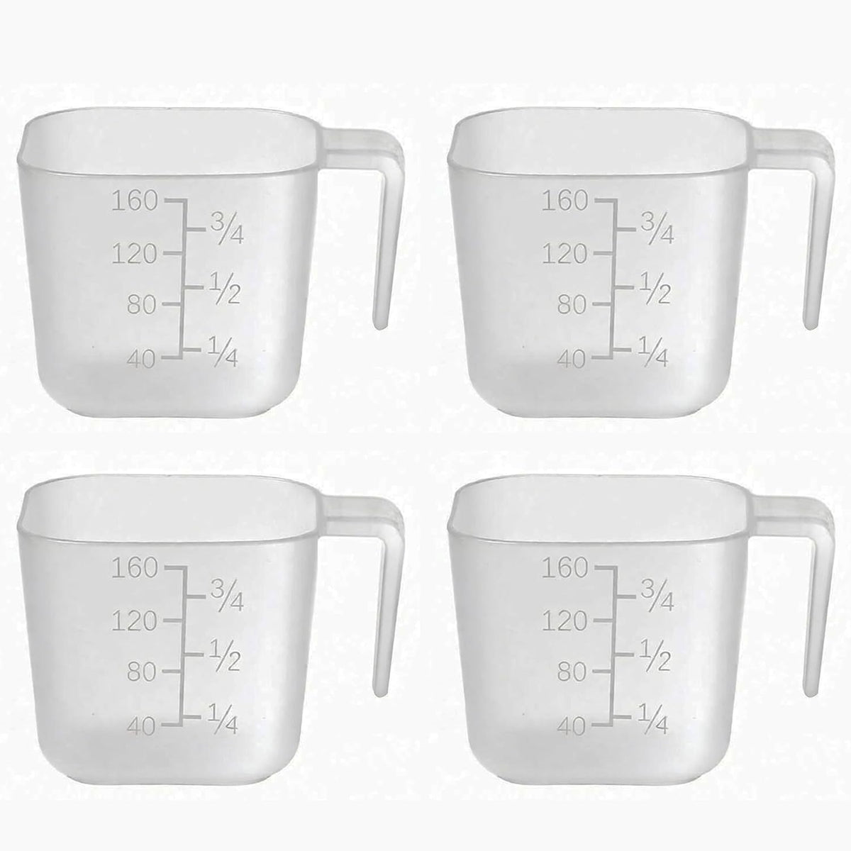 5Pcs Plastic Transparent Rice Measuring Cup, Rice Cooke Laundry Measuring Cup Replacement Tools - for Kitchen Dry and Liquid Ingredients Measuring (160ml)