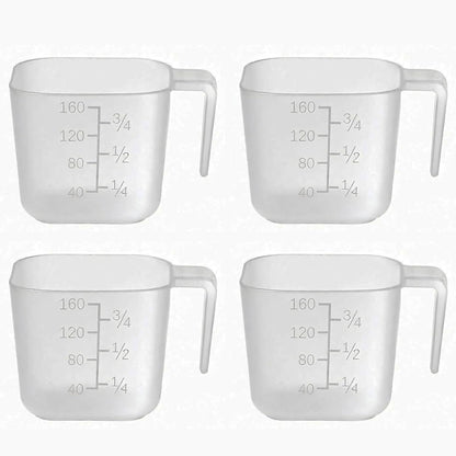 5Pcs Plastic Transparent Rice Measuring Cup, Rice Cooke Laundry Measuring Cup Replacement Tools - for Kitchen Dry and Liquid Ingredients Measuring (160ml)