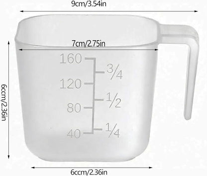 5Pcs Plastic Transparent Rice Measuring Cup, Rice Cooke Laundry Measuring Cup Replacement Tools - for Kitchen Dry and Liquid Ingredients Measuring (160ml)