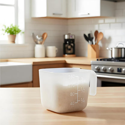 5Pcs Plastic Transparent Rice Measuring Cup, Rice Cooke Laundry Measuring Cup Replacement Tools - for Kitchen Dry and Liquid Ingredients Measuring (160ml)