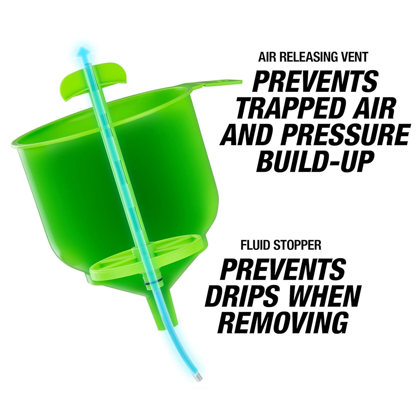 No-Spill Coolant Funnel Kit, 15 Piece Fluid and Oil Funnel Set, Allows Access To Hard-To-Reach Radiators