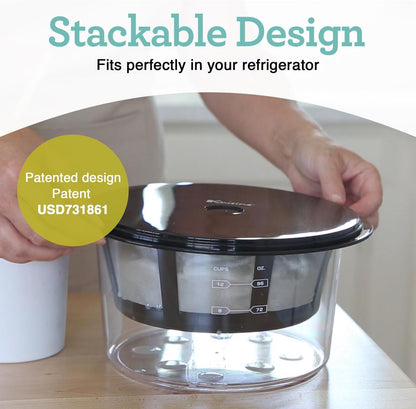GY60 Greek Yogurt Maker with Ultra Fine Mesh Stainless Steel Strainer Basket, BPA Free, Patented Greek Yogurt Strainer, Ideal for Healthy Homemade Yogurt, Dips, and Desserts