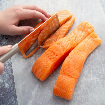Chef’s Dicer Knife (R129), Silver Handle | 5.25" Stainless Steel Blade, Silver Cast Aluminum Handle