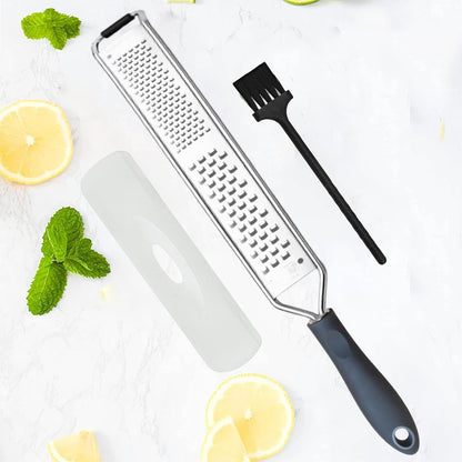 DESIGNED BY CHEFS ~ Premium Lemon Zester Grater With Perfectly Angled Teeth ~ Ideal for Citrus, Parmesan Cheese, Garlic, Vegetables and Fruits