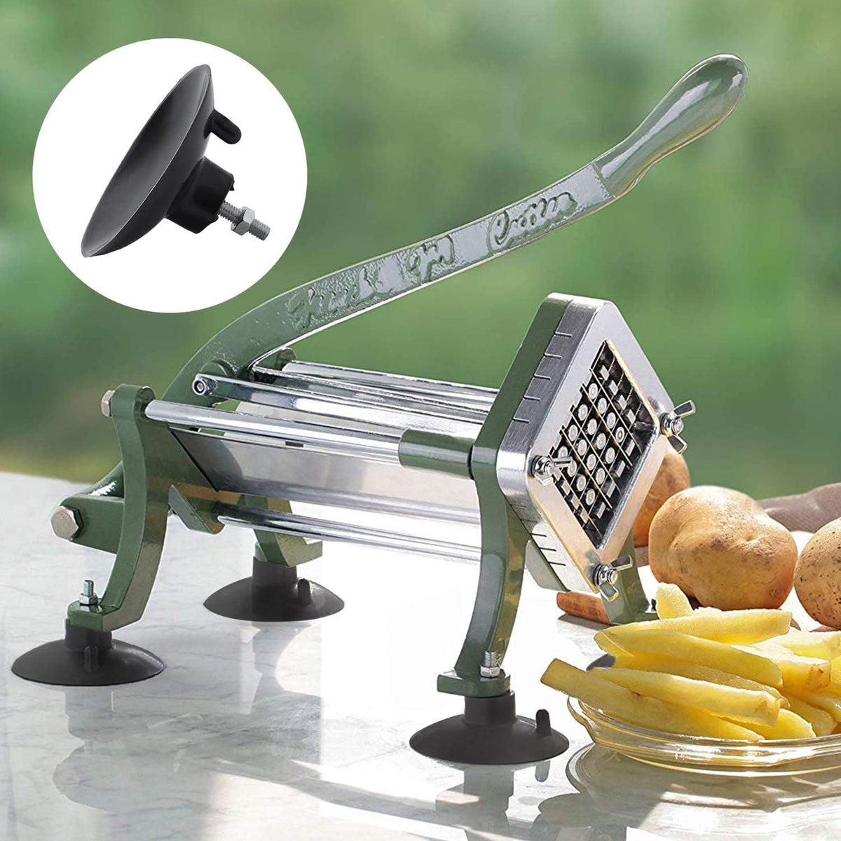 (4 Pcs) Black French Fry Suction Cup Feet Compatible with Industrial Commercial French Fry Cutter