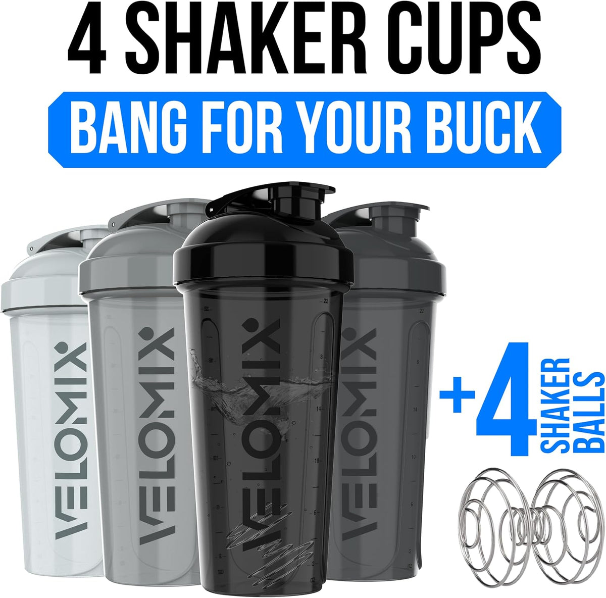 4 Pack 28oz Protein Shaker Bottle for Protein Mixes, Burgundy