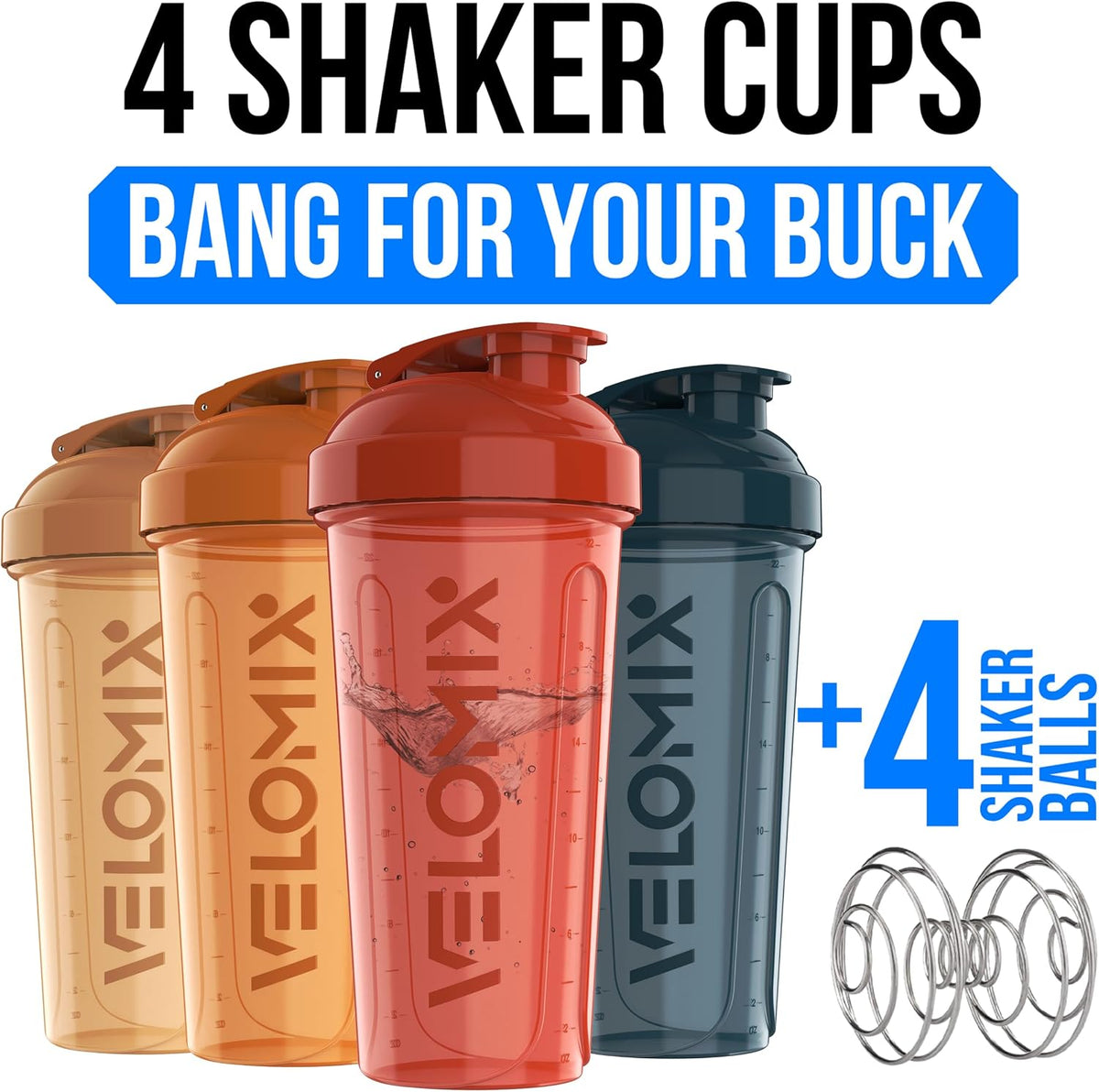 4 Pack 28oz Protein Shaker Bottle for Protein Mixes, Burgundy