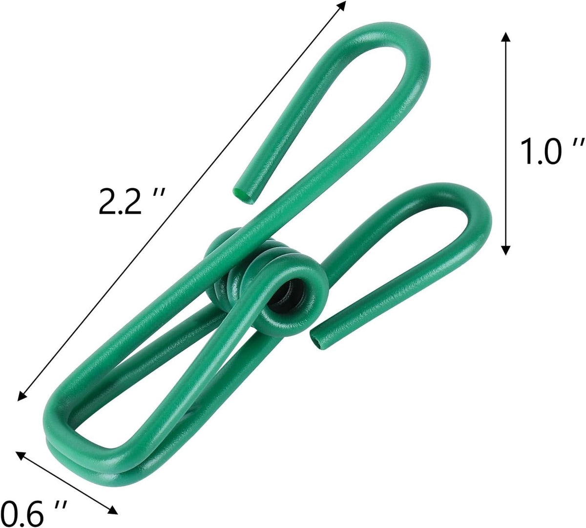 50pcs 2.2 Inches Colored Clothes Pins Waterproof Metal Chip Clips Steel Clip for Food Bag, Chips Bag, Paper