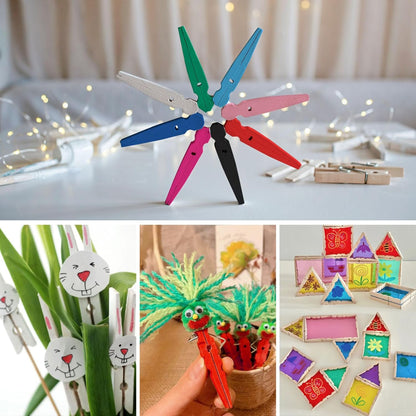 50pcs 2.2 Inches Colored Clothes Pins Waterproof Metal Chip Clips Steel Clip for Food Bag, Chips Bag, Paper