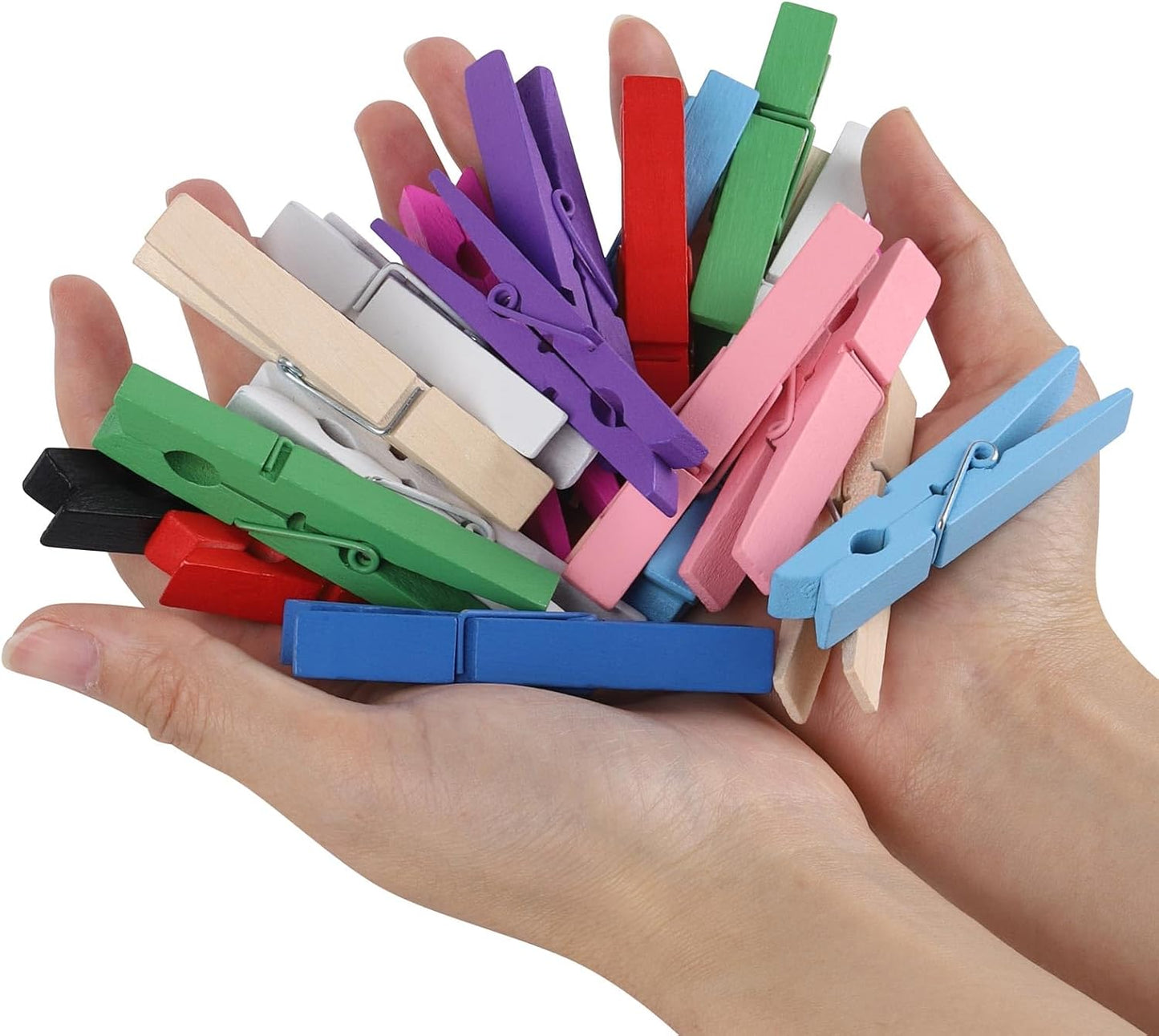 50pcs 2.2 Inches Colored Clothes Pins Waterproof Metal Chip Clips Steel Clip for Food Bag, Chips Bag, Paper