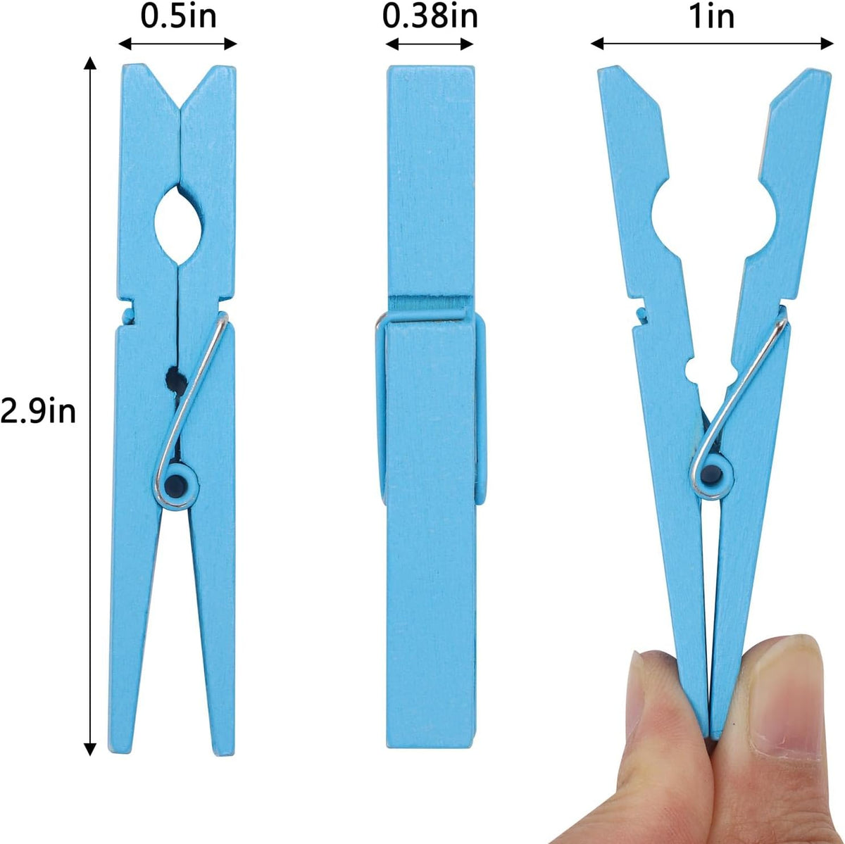 50pcs 2.2 Inches Colored Clothes Pins Waterproof Metal Chip Clips Steel Clip for Food Bag, Chips Bag, Paper