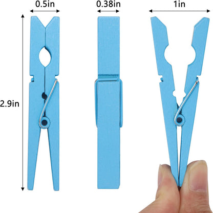 50pcs 2.2 Inches Colored Clothes Pins Waterproof Metal Chip Clips Steel Clip for Food Bag, Chips Bag, Paper