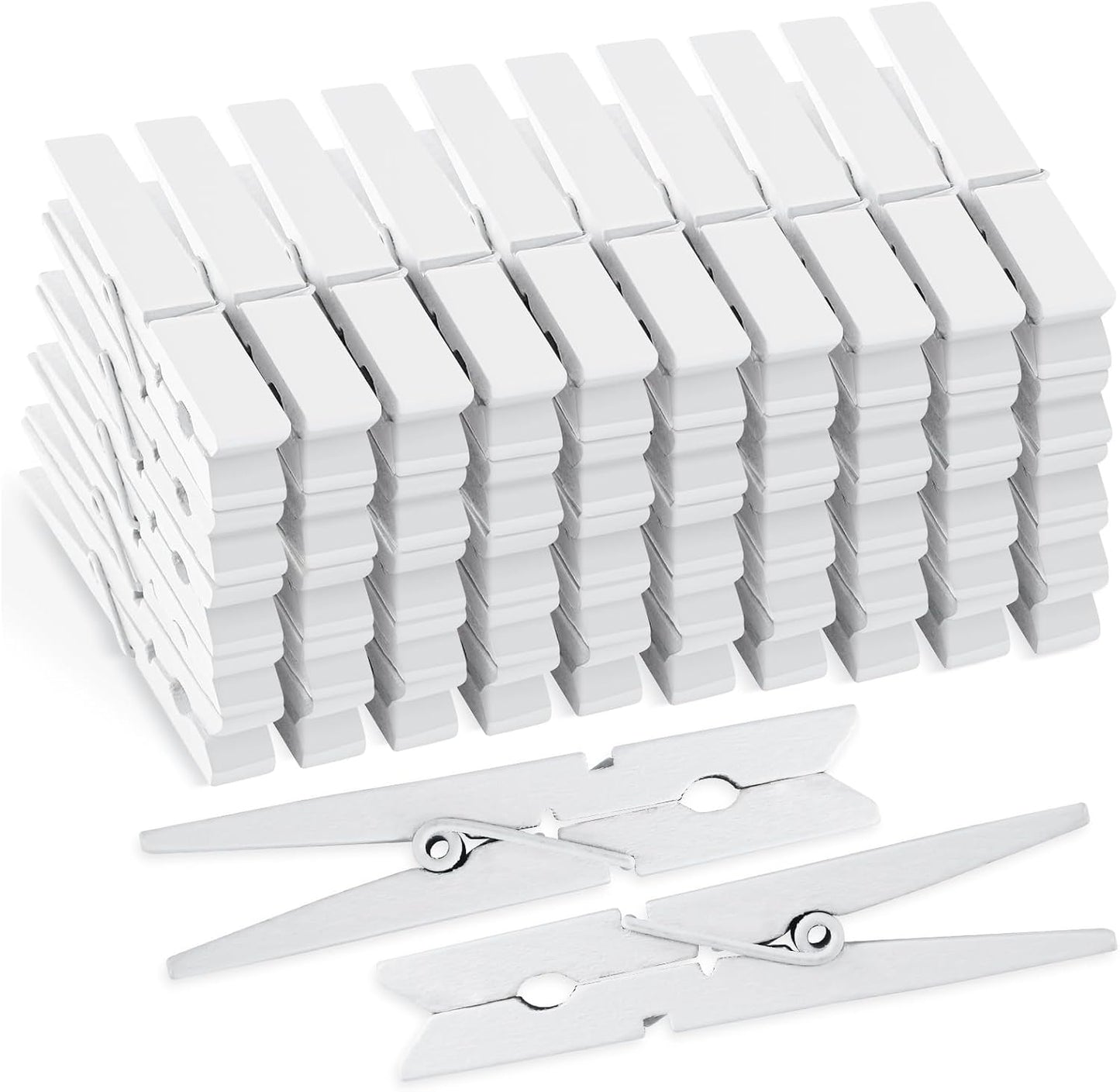 50pcs 2.2 Inches Colored Clothes Pins Waterproof Metal Chip Clips Steel Clip for Food Bag, Chips Bag, Paper