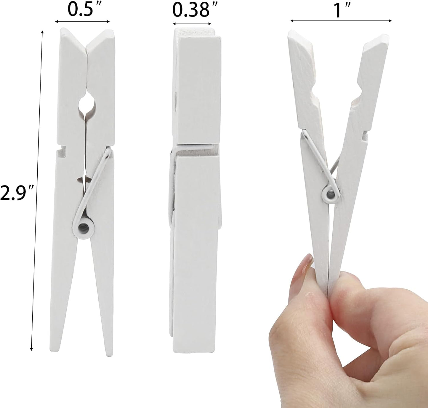 50pcs 2.2 Inches Colored Clothes Pins Waterproof Metal Chip Clips Steel Clip for Food Bag, Chips Bag, Paper