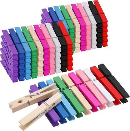 50pcs 2.2 Inches Colored Clothes Pins Waterproof Metal Chip Clips Steel Clip for Food Bag, Chips Bag, Paper
