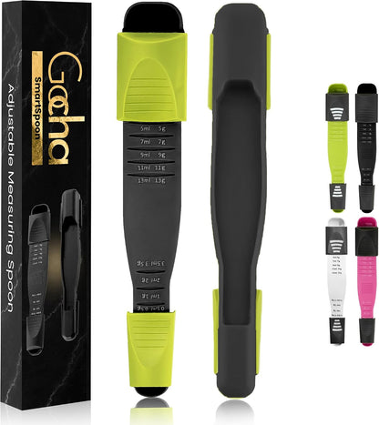 Adjustable Measuring Spoon, Double Ended, 9-in-1, Black