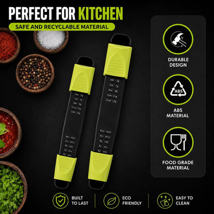 Adjustable Measuring Spoon, Double Ended, 9-in-1, Black
