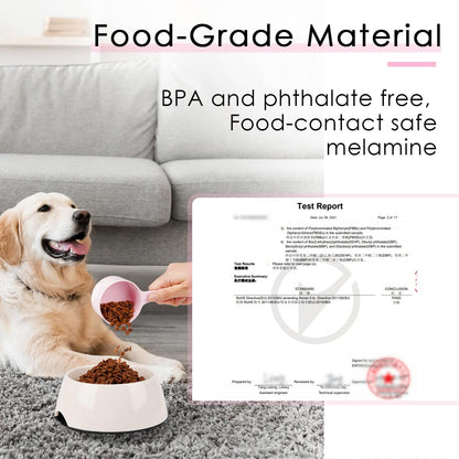 1 Cup Dog Food Scoop for Container Melamine Measuring Scoop for Dogs Cats Birds and Rabbits Pet Food Feeding Scoop Dishwasher Safe - White