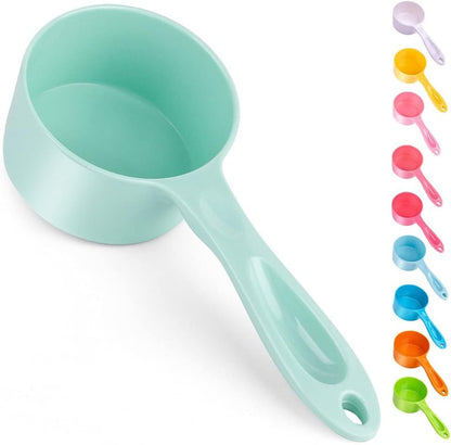 1 Cup Dog Food Scoop for Container Melamine Measuring Scoop for Dogs Cats Birds and Rabbits Pet Food Feeding Scoop Dishwasher Safe - White