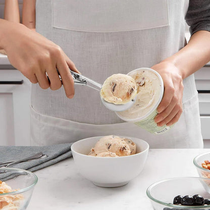 Ice Cream Scoop, 3Pcs Cookie Scoop Set, 18/8 Stainless Steel Cookie Dough Scoop, Cookie Scoops for Baking Set of 3, Ice Cream Scooper with Trigger Release, Cookie Scooper for Baking